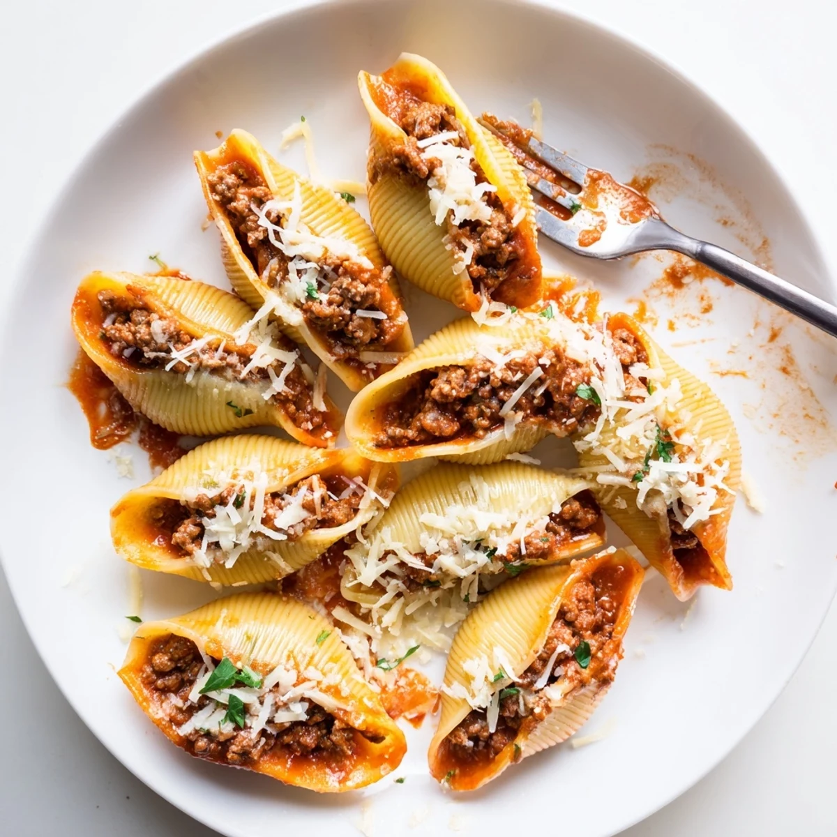 Comforting Italian-American pasta dish with tender shells filled with seasoned beef ricotta mixture baked until bubbly