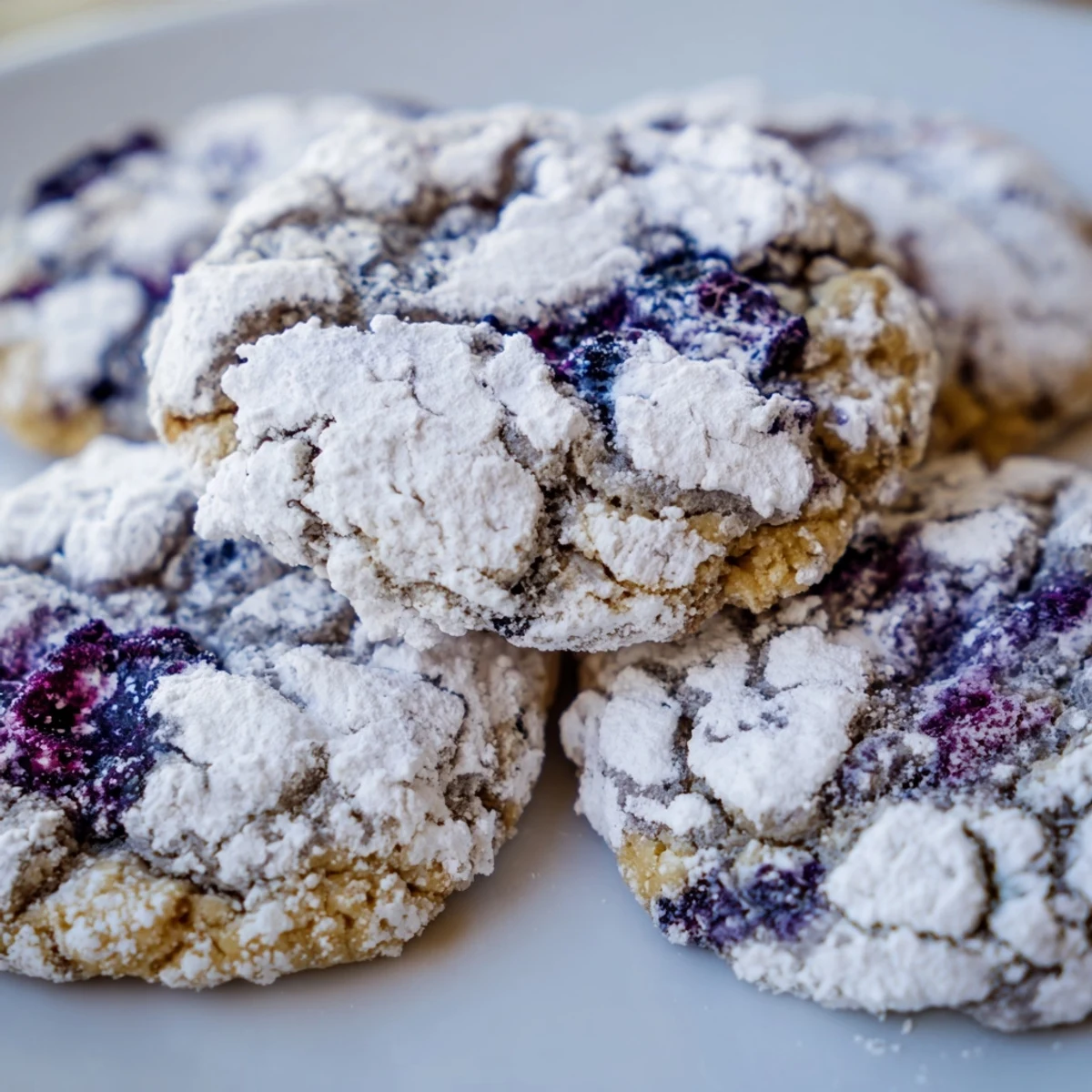 Blueberry Crinkle Cookies