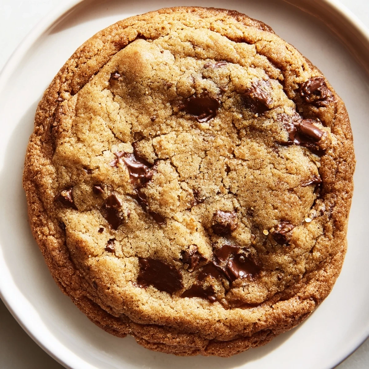 Freshly baked nut free chocolate chip cookies with melted chocolate chips stacked together