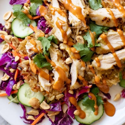 Bang Bang Chicken Crispy Rice